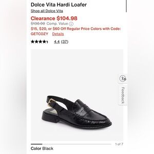 Dolce Vita Black Slingback Loafers